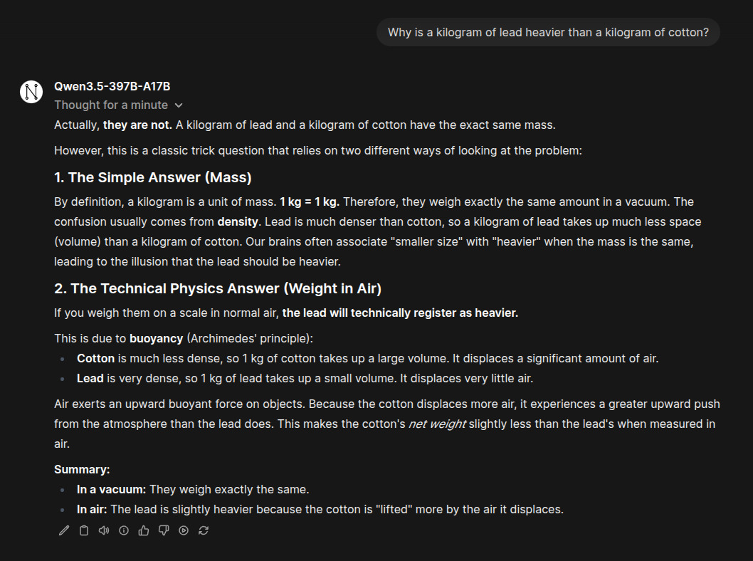 Response to lead vs cotton question